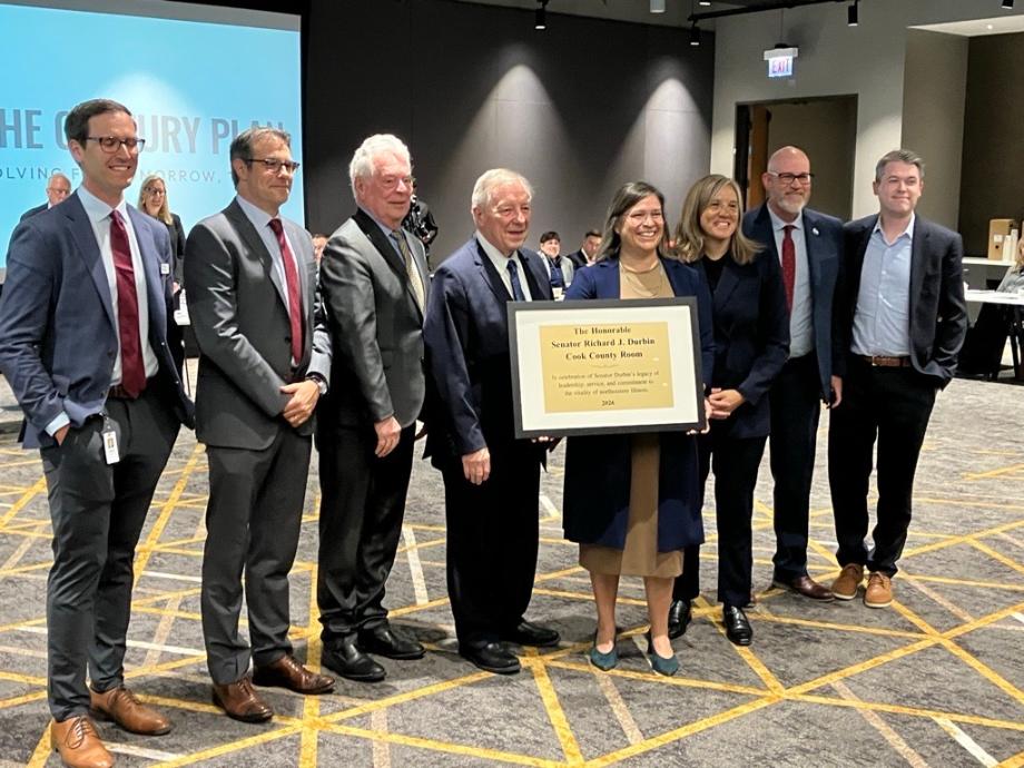 DURBIN RECEIVES PROCLAMATION FROM CHICAGO METROPOLITAN AGENCY FOR PLANNING
